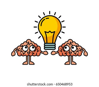 bulb brains illustration