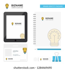 Bulb  Business Logo, Tab App, Diary PVC Employee Card and USB Brand Stationary Package Design Vector Template