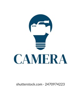 Bulb Camera Camera Film Movie Video Cinema Production logo design