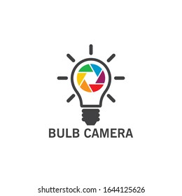 Bulb Camera Logo Template Design