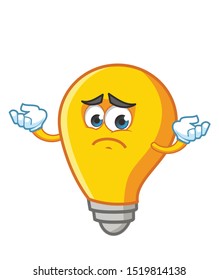 bulb cartoon mascot character vector design