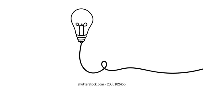 Bombilla. Estilo de caricatura. Estilo plano. Estilo dibujado a mano. Estilo Doodle.