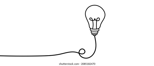 Bulb. Cartoon style. Flat style. Hand drawn style. Doodle style.
