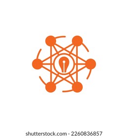 Bulb chain logo design vector ideas 