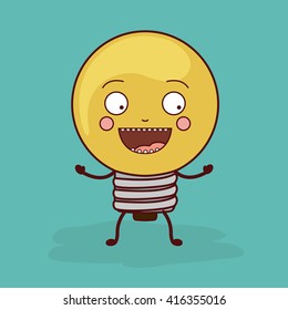 bulb character design 