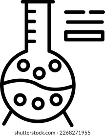 Bulb Chemical Line Vector Icon Design