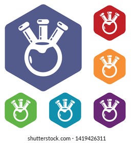 Bulb chemistry science icon. Simple illustration of bulb chemistry science vector icon for web