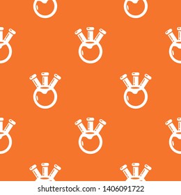 Bulb chemistry science pattern vector orange for any web design best