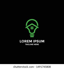 Bulb city logo template, Building Idea logo template, Modern Bulb City logo designs concept