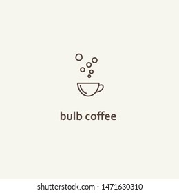 Bulb coffee  logo icon vector