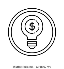 bulb with coin money