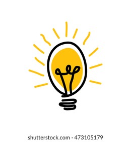 Bulb colored doodle