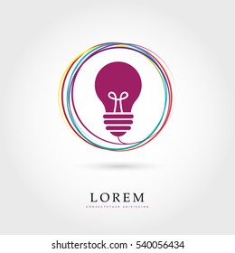 BULB IN COLORFUL CIRCLES