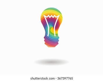 bulb colorful icon