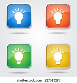 Bulb Colorful Vector Icon Design