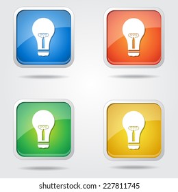 Bulb Colorful Vector Icon Design