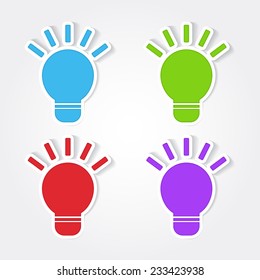 Bulb Colorful Vector Icon Design