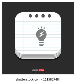 bulb concept Creative idea icon - vector icon