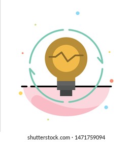 Bulb, Concept, Generation, Idea, Innovation, Light, Light bulb Abstract Flat Color Icon Template
