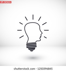  bulb concept .icon. Vector  Eps 10 