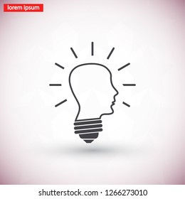  bulb concept .icon. Vector  Eps 10 