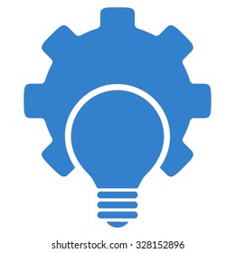 Bulb Configuration vector icon. Style is flat symbol, cobalt color, rounded angles, white background.