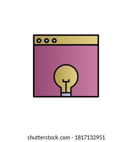 Bulb, creative color gradient vector icon