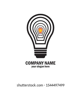 Bulb creative concept logo design template
