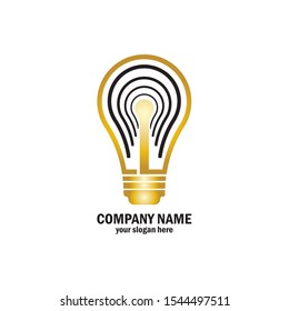 Bulb creative concept logo design template
