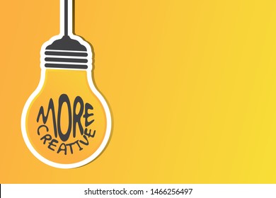Bulb creative concept yellow background