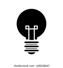bulb creative idea innovation icon silhouette