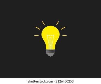 Bulb, creative, idea, lamp icon. Vector illustration. Flat design.