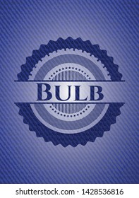 Bulb denim background. Vector Illustration. Detailed.