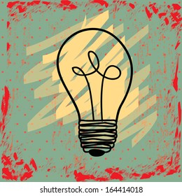 bulb design over abstract background vector illustration 
