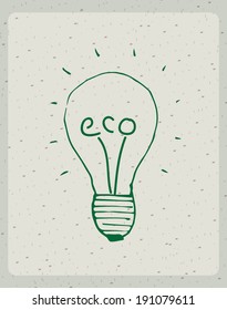 Bulb design  over beige background, vector illustration,