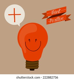 Bulb design over beige background, vector illustration