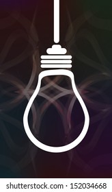 bulb design over black background vector illustration 
