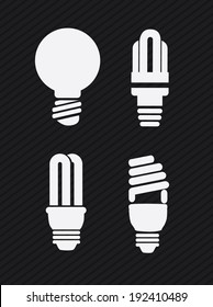 Bulb design over black background, vector illustration,