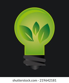 Bulb design over black background, vector illustration