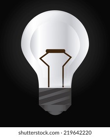 Bulb design over black background, vector illustration