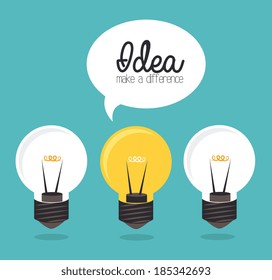 Bulb design over blue background, vector illustration