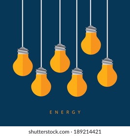 Bulb design over blue background, vector illustration