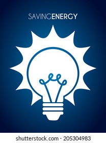 bulb design over blue background vector illustration