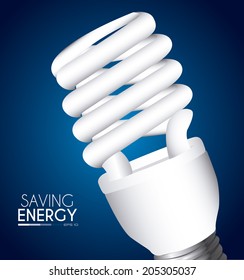 bulb design over blue background vector illustration
