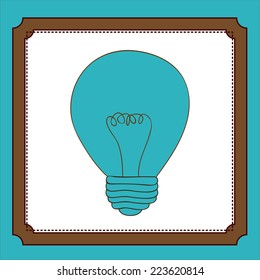 Bulb design over blue background, vector illustration