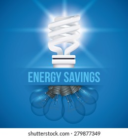 Bulb design over blue background, vector illustration.