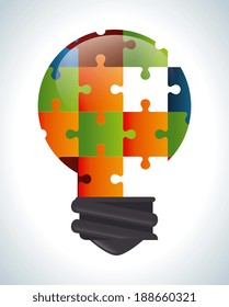 Bulb design over gray background, vector illustration