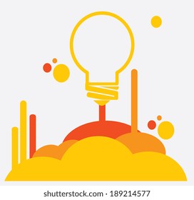 Bulb design over gray background, vector illustration Bulb design over gray background, vector illustration