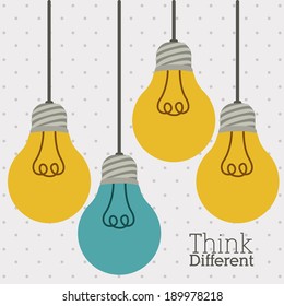 Bulb design over gray background, vector illustration
