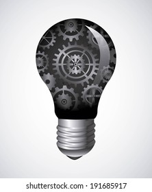 Bulb design over gray background, vector illustration